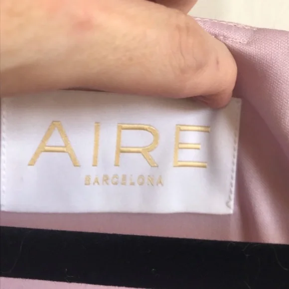 $865 Aire Barcelona Evening Maxi Dress/Gown Lace Nude Size US8